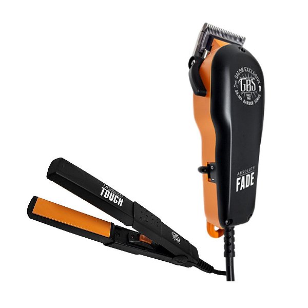 KIT GAMA GBS - MAQUINA DE CORTE ABSOLUTE FADE 220V + PRANCHA MINI ABSOLUTE TOUCH 210ºC