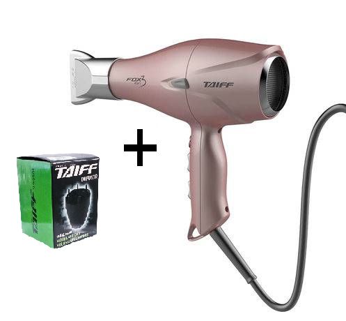 KIT TAIFF SECADOR PROFISSIONAL FOX ION 3 ROSE 2200W - 127V + DIFUSOR NOVO