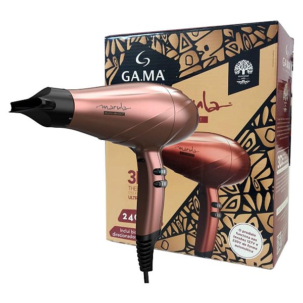 SECADOR DE CABELO GAMA MARULA 3D THERAPY ULTRA ION 2400W - BIVOLT