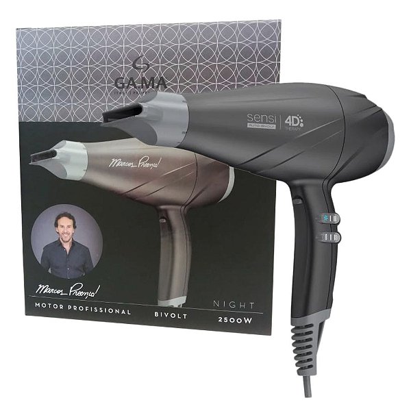 SECADOR DE CABELO PROFISSIONAL GAMA SENSI 4D THERAPY 2500W NIGHT - BIVOLT