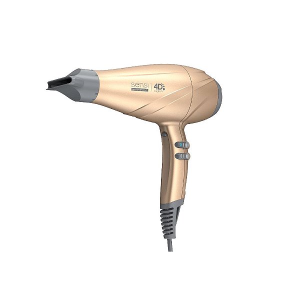 SECADOR DE CABELO PROFISSIONAL GAMA SENSI 4D THERAPY 2500W GOLD - BIVOLT