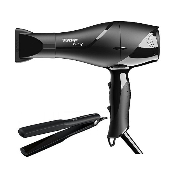 KIT TAIFF SECADOR PROFISSIONAL EASY 1700W - 127V + PRANCHA ALISADORA CERAMICA 180ºC - BIVOLT