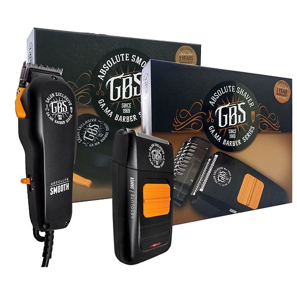 KIT GAMA GBS ABSOLUTE - MAQUINA DE CORTE SMOOTH - 127V + SHAVER BIVOLT