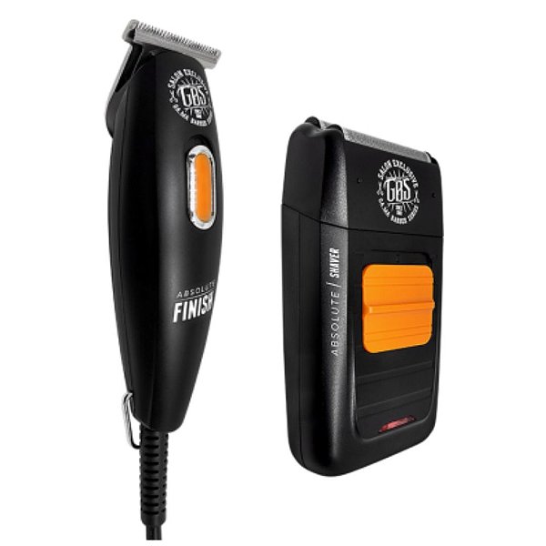 KIT GAMA GBS ABSOLUTE - BIVOLT - MAQUINA DE CORTE FINISH + SHAVER BIVOLT