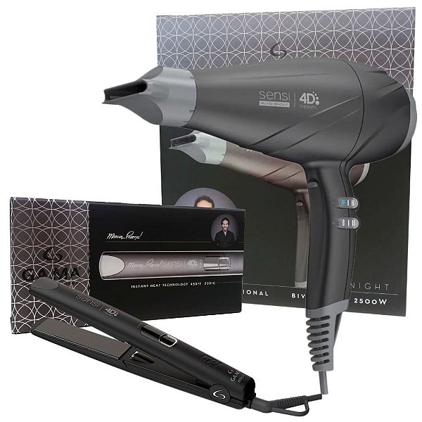 KIT GAMA SENSI 4D THERAPY NIGHT BIVOLT - SECADOR DE CABELO PROFISSIONAL 2500W + PRANCHA 230°C