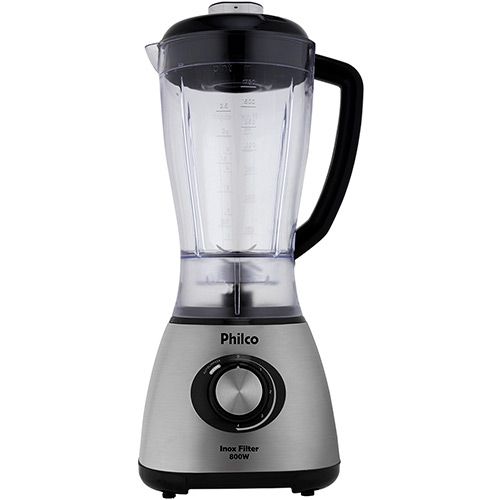 LIQUIDIFICADOR PHILCO FILTER 900W 2,4 LITROS INOX\PRETO - 127V