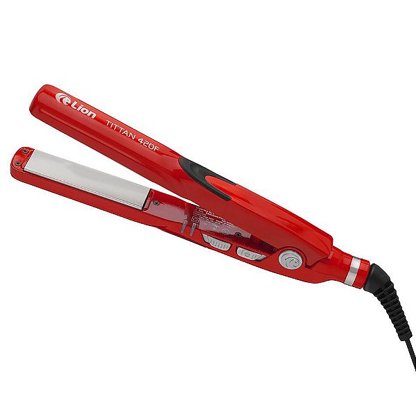 PRANCHA CHAPINHA PROFISSIONAL LION TITTAN 215°C \ 420F VERMELHO - BIVOLT