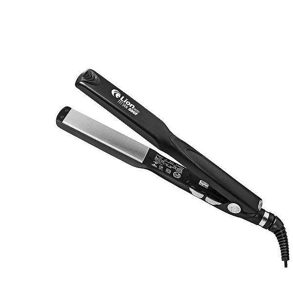 PRANCHA CHAPINHA SUPER PROFISSIONAL LION PRO TITTAN 250°C \ 500F PRETO - BIVOLT