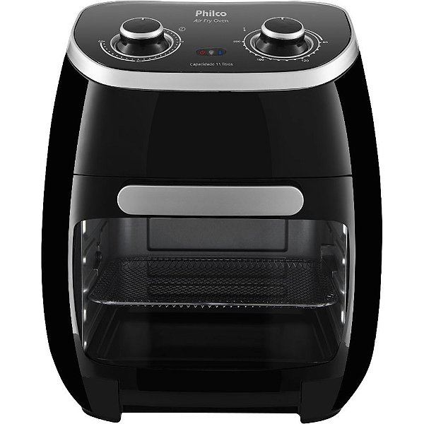 FRITADEIRA PHILCO 2 EM 1 AIR FRY  E FORNO 11L 1700W OVEN PFR2000P PRETO - 127V
