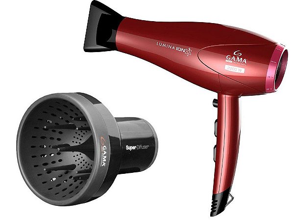 KIT GAMA - SECADOR PROFISSIONAL LUMINA ION 2200W 220V + DIFUSOR UNIVERSAL