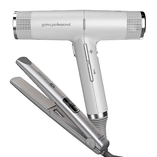 KIT GAMA PROFISSIONAL 220V - SECADOR IQ PERFETTO 2000W + PRANCHA 4D THERAPY IHT 230°C MOON BVT