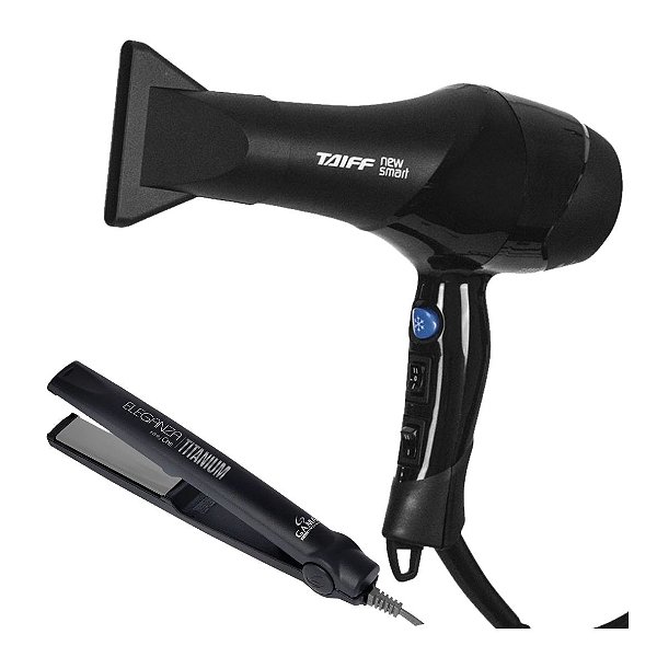 KIT - SECADOR TAIFF PROF. NEW SMART 1700W 127V + PRANCHA GAMA INFINITY ONE TITANIUM 220ºC BV