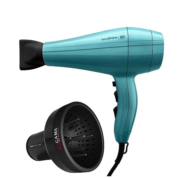 KIT GAMA - SECADOR ITALY KERA-SHINE 3D 2100W 127V + DIFUSOR UNIVERSAL
