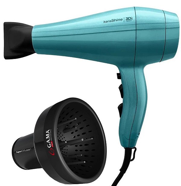 KIT GAMA - SECADOR ITALY KERA-SHINE 3D 2100W 220V + DIFUSOR UNIVERSAL