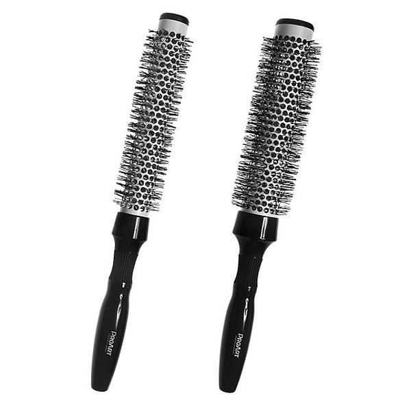 KIT 2 ESCOVAS PROART EASY CURLS - 98602GZDL 25MM + 98603GZDL 33MM - PRETO \ BRANCO
