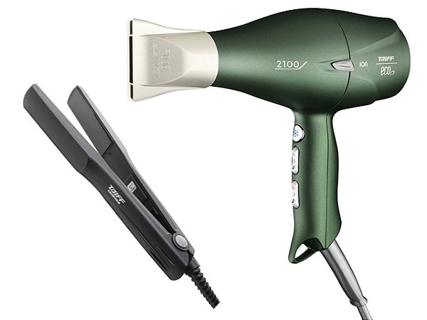 KIT TAIFF - SECADOR PROFISSIONAL ECO ION 2100W 127V - PRANCHA ALISADORA CERAMIC 180ºC BV