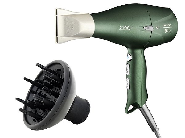 KIT TAIFF - SECADOR PROFISSIONAL ECO ION 2100W 127V + DIFUSOR CURVES
