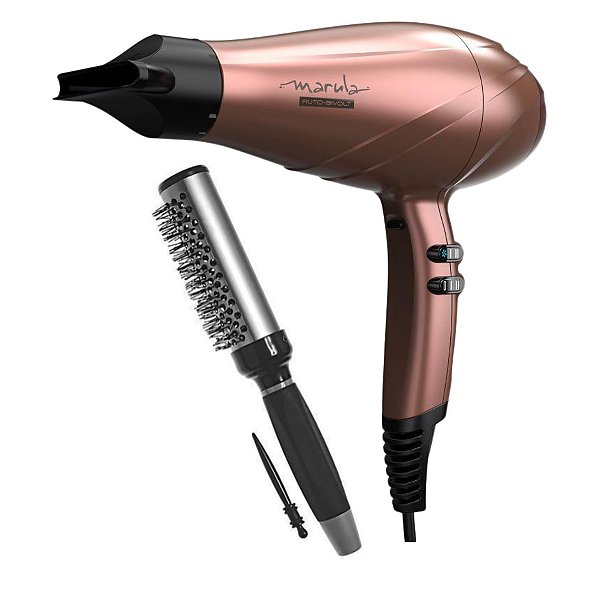 KIT - SECADOR CABELO GAMA MARULA 3D THERAPY ULTRA ION 2400W BIV + ESCOVA PROART RICCI PERFETTI