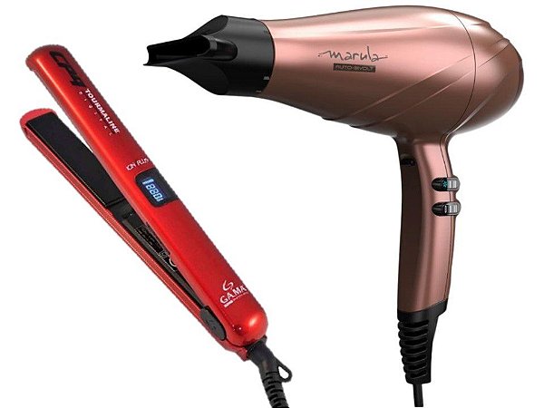 KIT GAMA BIV - SECADOR MARULA 3D THERAPY ULTRA ION 2400W + PRANCHA CP9 TOUR. DIGITAL ION PLUS 230ºC