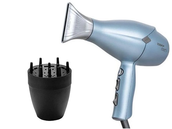 KIT TAIFF - SECADOR PROFISSIONAL FOX 3 KOMPRESS BLUE 2200W 127V + DIFUSOR DE AR NOVO SMART