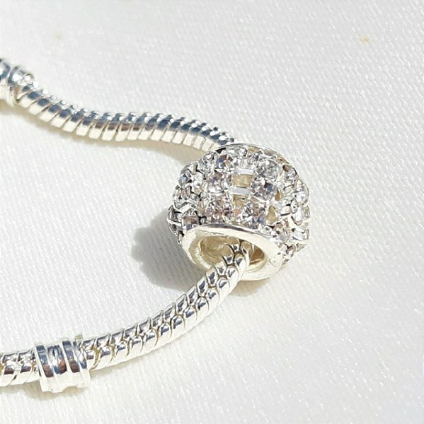Berloque separador de strass folheado