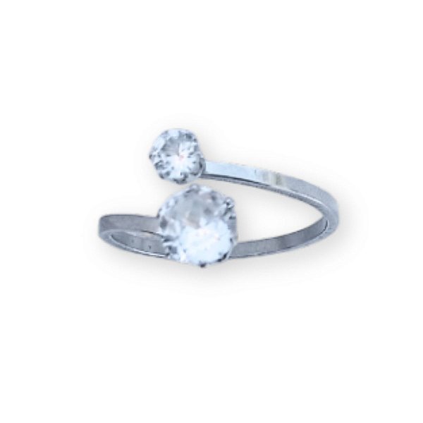 Anel regulável com zirconias de aço inox