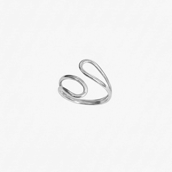 Anel oval trabalhado regulável de aço inox