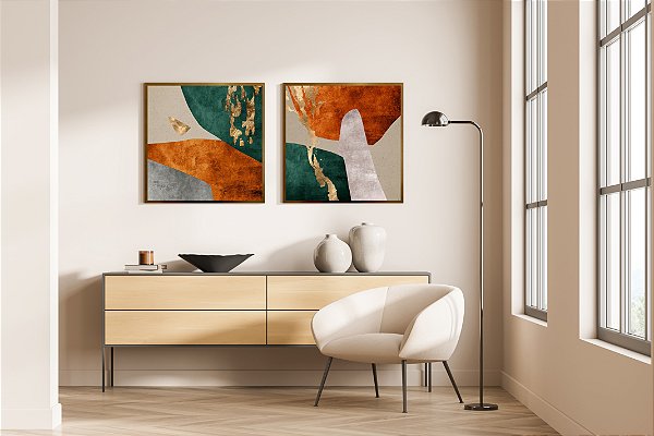 Orgânicos com tons terrosos e verde ref.022