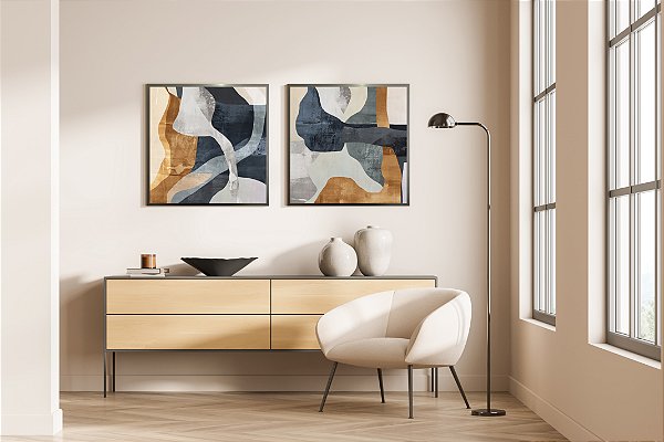 Abstrato grafite e terroso ref. 040