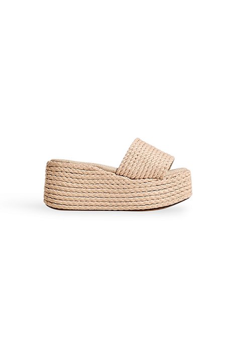 PRÉ VENDA | SHANTI - TAMANCO FEMININO PLATAFORMA CORDA NUDE