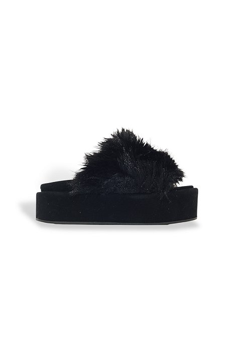 FIFI - TAMANCO FEMININO PLATAFORMA PELOS PRETO