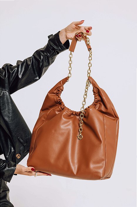 LINDSAY - BOLSA FEMININA HOBO CAMEL