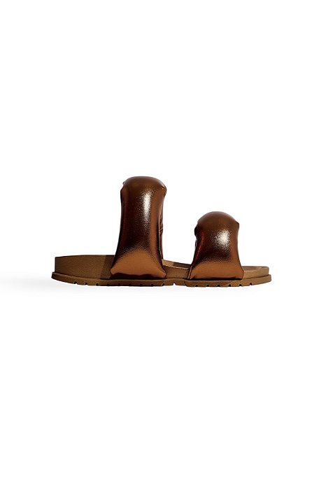 LILI - PAPETE ANATÔMICA FEMININA PUFFER  BRONZE