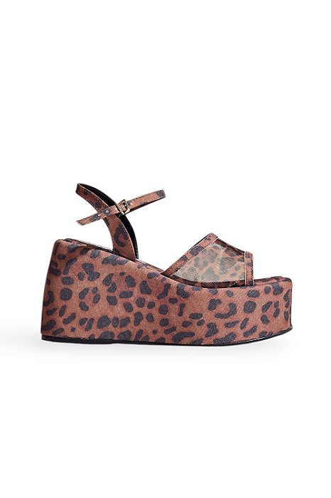 SAVANA - SANDÁLIA PLATAFORMA FEMININA ANIMAL PRINT