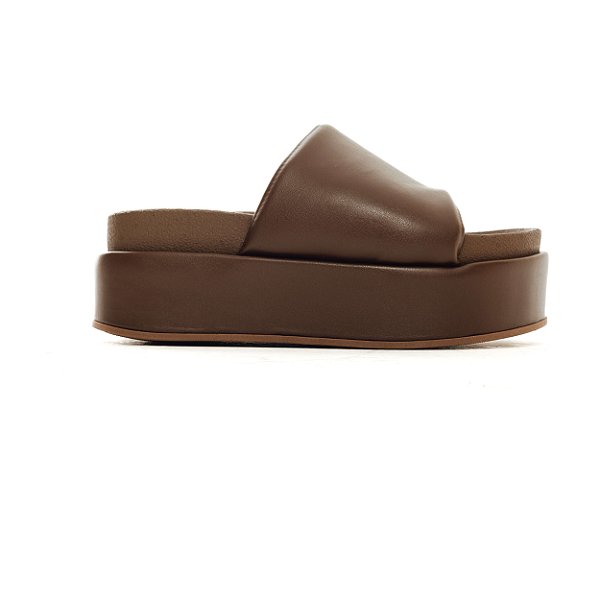 EXPRESSO MACCHIATTO - TAMANCO FEMININO FLATFORM TIRA ACOLCHOADA MARROM