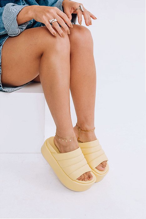 SUGAR - TAMANCO FLATFORM FEMININO AMARELO