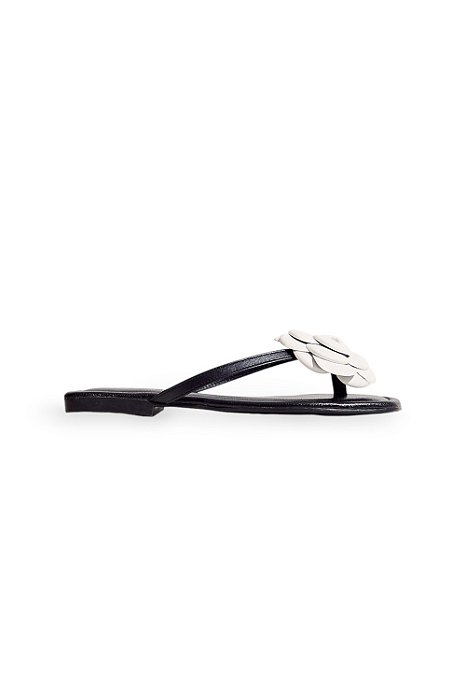 FLORA - RASTEIRA FEMININA FLOR PRETO E BRANCO