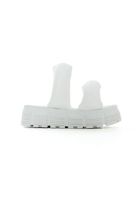 LULU -  TAMANCO FLATFORM FEMININO PUFFER  BRANCO
