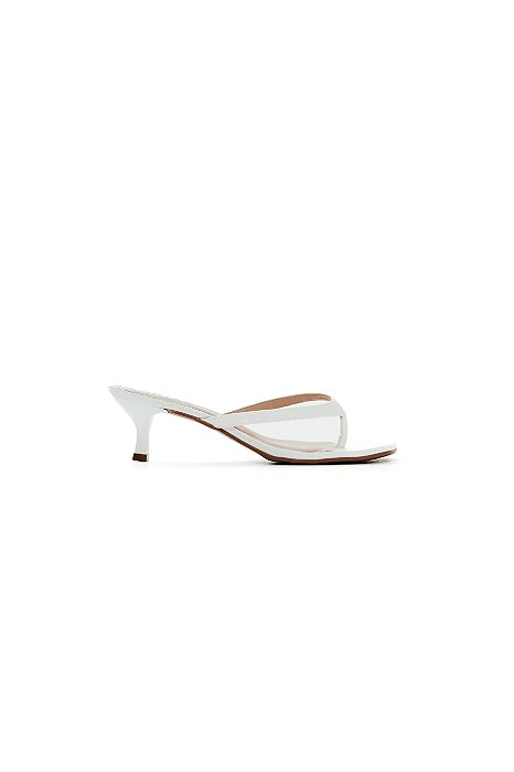 CAT - TAMANCO FEMININO DEDO SALTO BAIXO OFF WHITE