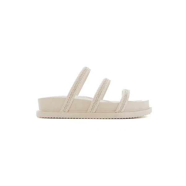 ANY -  PAPETE ANATÔMICA FEMININA TIRAS BRILHO OFF WHITE