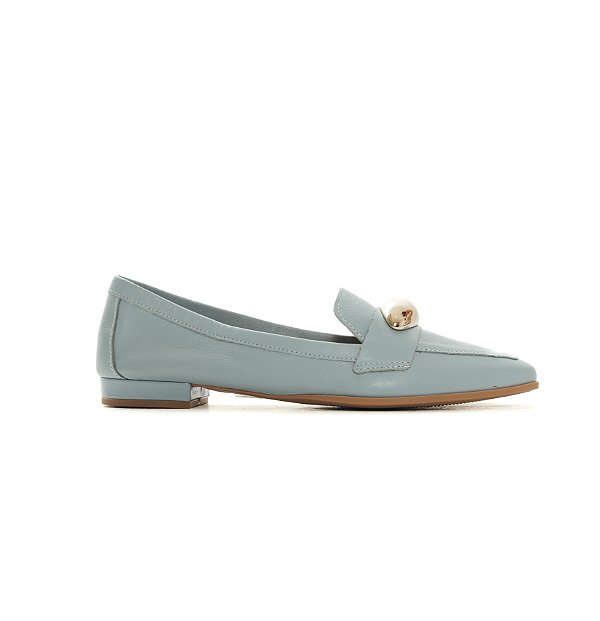 DULCE - MOCASSIM FEMININO COURO AZUL