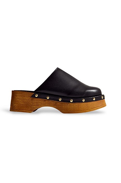 ANDRI - CLOG FEMININO SALTO BAIXO PRETO