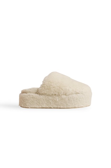 BELA - CLOG FEMININO PELOS OFF WHITE