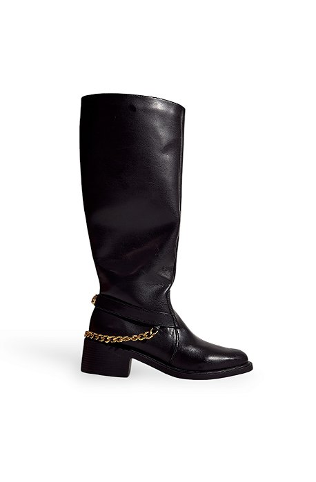 DILE - BOTA FEMININA CANO LONGO  PRETA