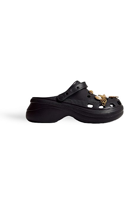 SIA -  CHINELO BABUCHE FEMININO COM PINS PRETO