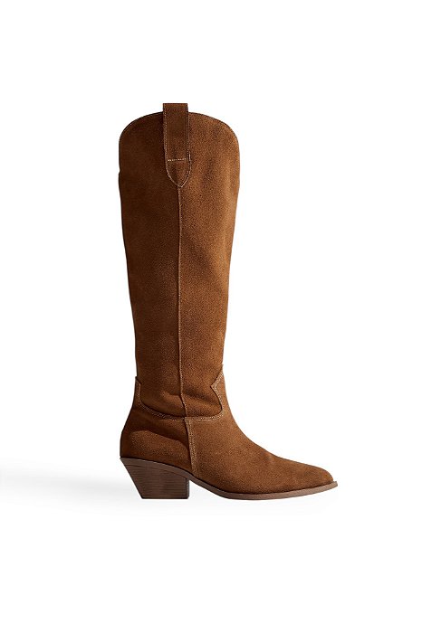 RUBIA - BOTA FEMININA 2 EM 1 COUNTRY COURO BEGE