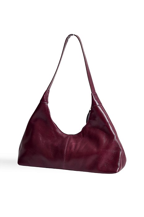 ISLA - BOLSA FEMININA OMBRO COURO BORDÔ