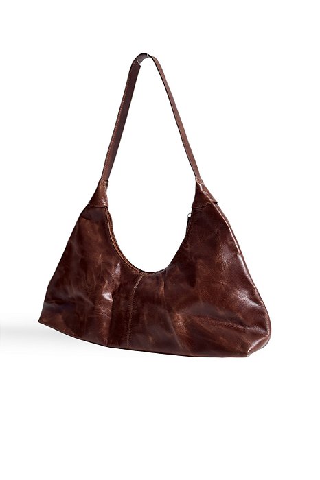 ISLA - BOLSA FEMININA OMBRO COURO MARROM