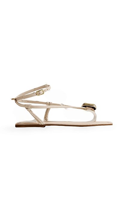 PRÉ VENDA | MAVI - SANDÁLIA RASTEIRA FEMININA DE DEDO OFF WHITE