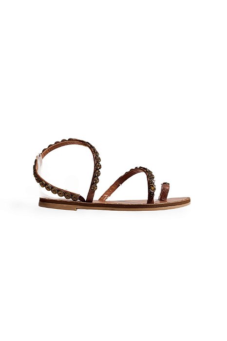 PRÉ VENDA | ELOA - SANDÁLIA RASTEIRA FEMININA DE DEDO CAMEL